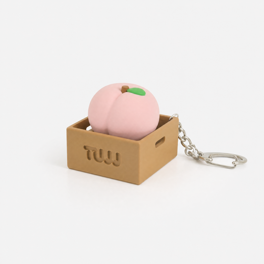 Peach keychain