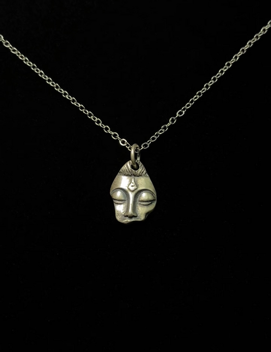 Silver Buddha Pendant Necklace